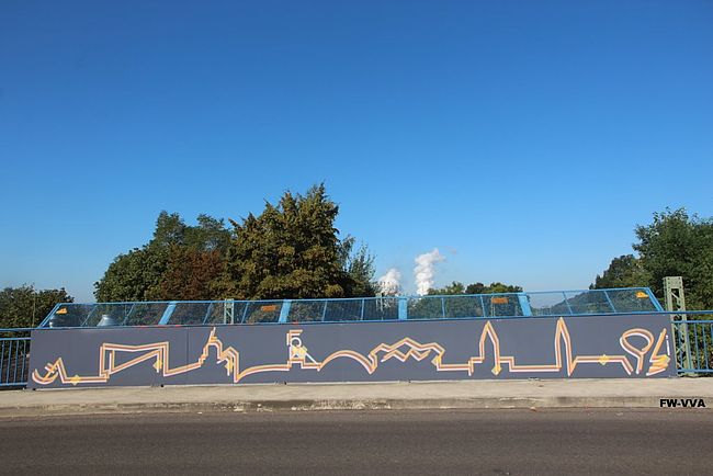 Künstlerische Gestaltung eines Brückengeländers