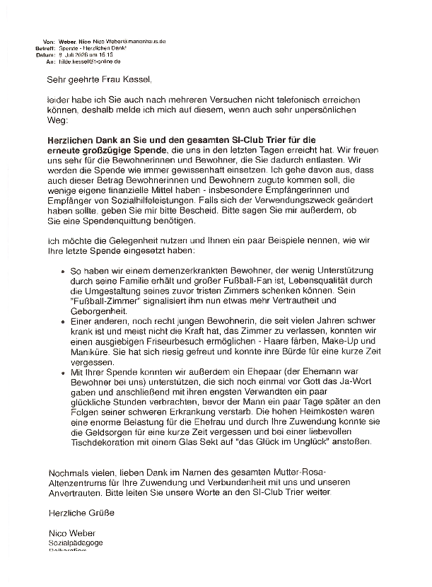 Altern in Würde Spende