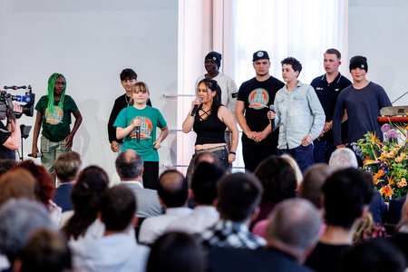 HipHop-Heroes-Crew bei der Preisverleihung im Bayerischen Landtag
