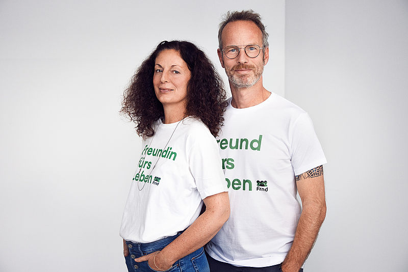 Diana Doko und Gerald Schömbs von Freunde fürs Leben e.V.