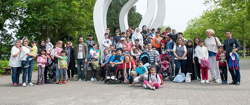 Jedes Jahr in den Sommerferien gehen wir mit den Flüchtlingsfamilien in den Münsteraner Allwetterzoo.