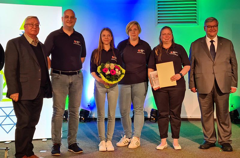 Entgegennahme des Preises