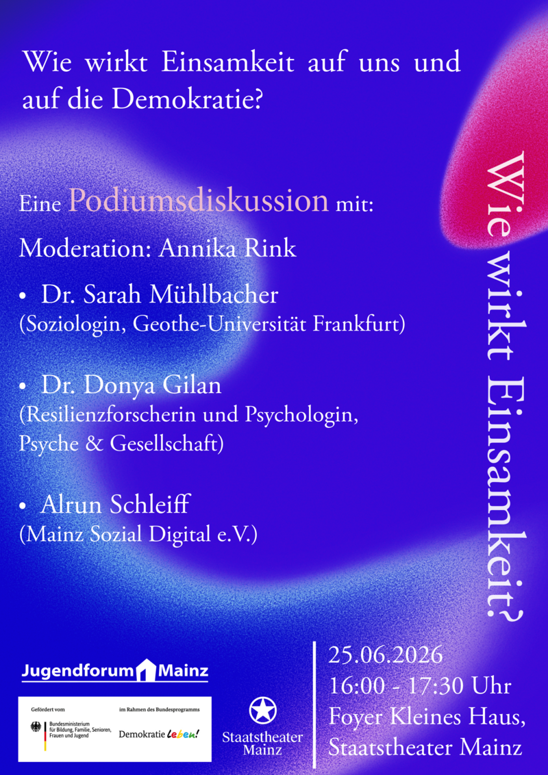 Veranstaltung Jugendforum zu Einsamkeit