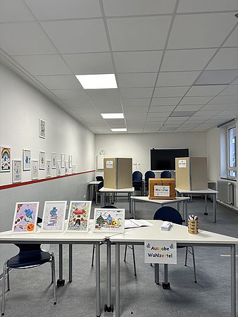 Das Wahllokal der Grundschule Am Ostertal