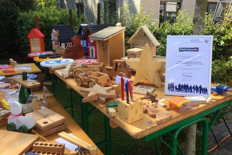 Ausstellung von Arbeiten beim fünfzig-jährigen Bestehen der AWO Aachen-Burtscheid