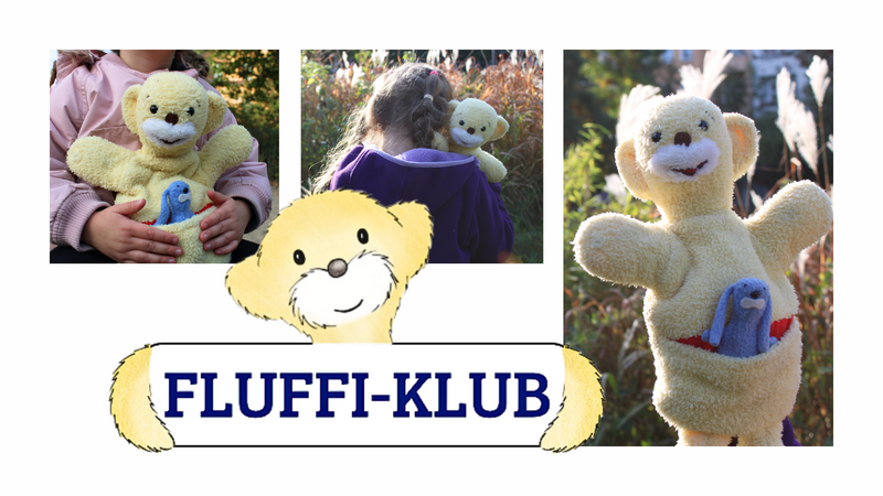 Handpuppe Fluffi kuschelt & hört zu