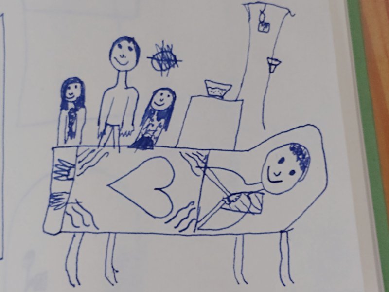 Ein Kinderbild über Familie, Nähe und Hoffnung in Zeiten schwerer Krankheit.