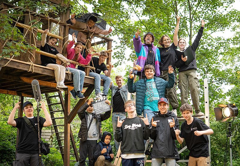 Das Filmteam an einem Drehtag des letzten Spielfilms