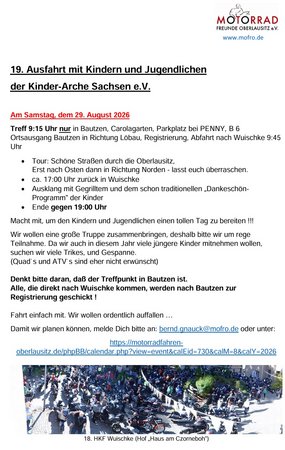 Information zur 19. HKF Wuischke
