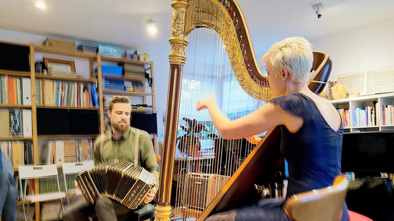 27. Hauskonzert mit Harfe und Bandoneon